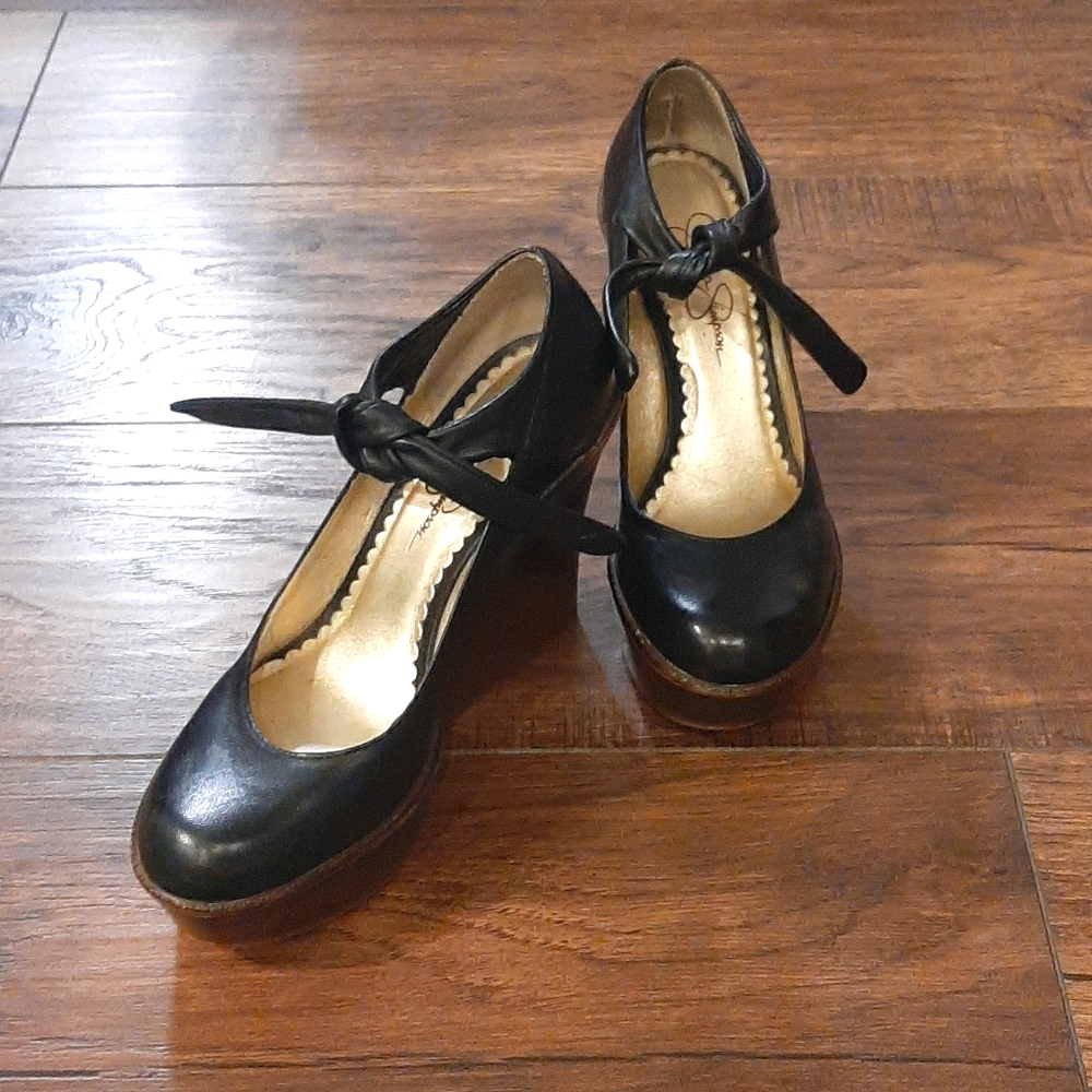 Black Leather Platforms